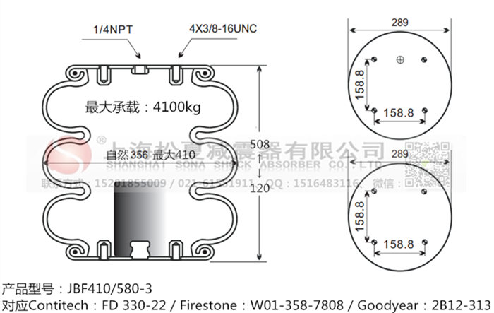 JBF410/580-3橡膠<a href='http://m.yfstny.com/' target='_blank'><u>空氣彈簧</u></a>